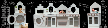 30 Set Noud open Wasmachine met mand & Fornuis beer en konijn  Oer Hollandse speelkeukentjes Tangara kinderopvang inrichting kopie 2